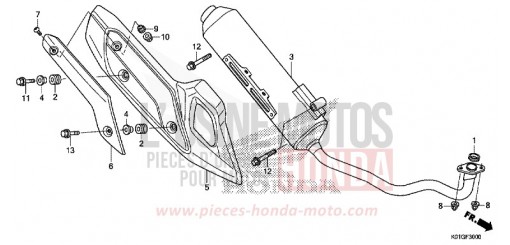 EXHAUST MUFFLER SH125ADG de 2016